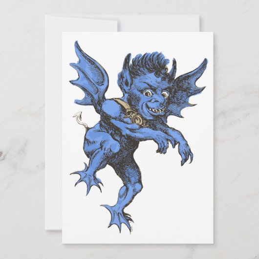 Oude Halloween, eng gargoyle-demon Kaart (Voorkant)
