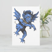 Oude Halloween, eng gargoyle-demon Kaart (Staand voorkant)