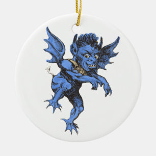 Oude Halloween, eng gargoyle-demon Keramisch Ornament