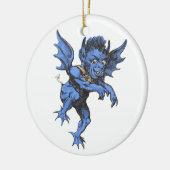 Oude Halloween, eng gargoyle-demon Keramisch Ornament (Links)