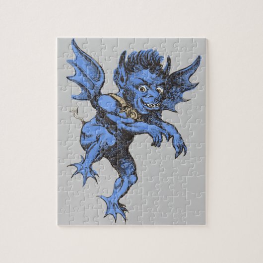 Oude Halloween, eng gargoyle-demon Legpuzzel (Verticaal)