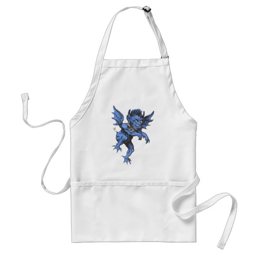 Oude Halloween, eng gargoyle-demon Standaard Schort (Voorkant)