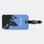 Oude Halloween, eng huis en heks Bagagelabel (Achterkant horizontaal)