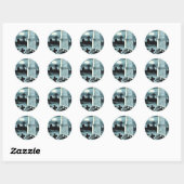 Oude Halloween, enge begraafplaats met graven Ronde Sticker (Vel)
