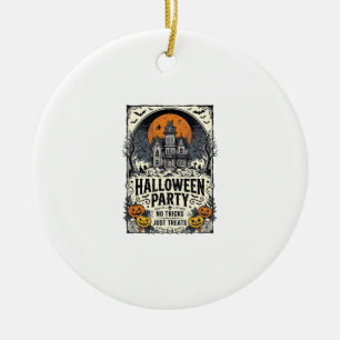 Oude Halloween-feest Geen Streken Alleen Snoepjes  Keramisch Ornament