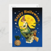 Oude Halloween Feestdagenkaart (Voorkant / Achterkant)