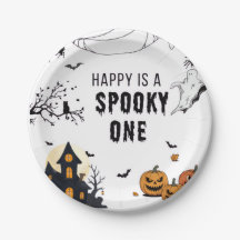 Oude Halloween-feestposter – Spookhuis, Geest
