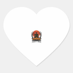 Oude Halloween-feesttijd Geest Pompoen Shirt_1 Hart Sticker