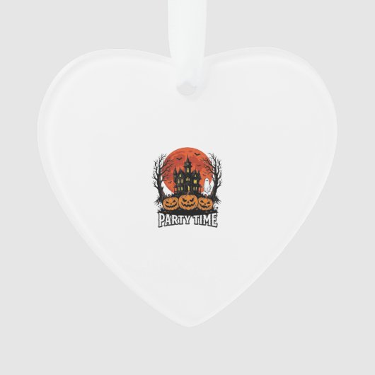 Oude Halloween-feesttijd Geest Pompoen Shirt_1 Ornament (voorkant)
