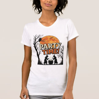 Oude Halloween-feesttijd Heksenketel Shirt_ T-shirt