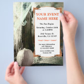 Oude Halloween-foto elegante feest evenement flyer (Hand)