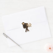 Oude Halloween Geest Camera Sticker – Griezelen (Envelop)