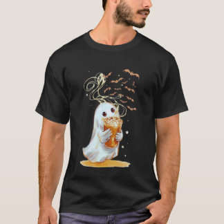 Oude Halloween Geest Pompoen Kruiden Latte Stroop  T-shirt