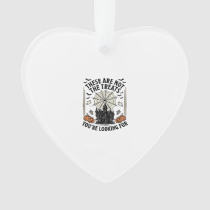 Oude Halloween Geest Traktaties T-shirt Ontwerp_1 Ornament