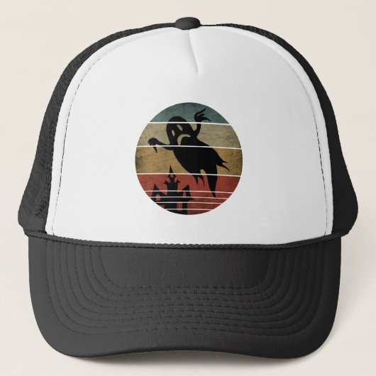 Oude Halloween Geest Trucker Pet (Voorkant)