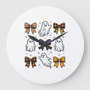 Oude Halloween Geesten en Strik Overhemd Ontwerp_1 Grote Klok