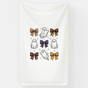 Oude Halloween Geesten en Strikken Shirt Ontwerp_1 Spandoek