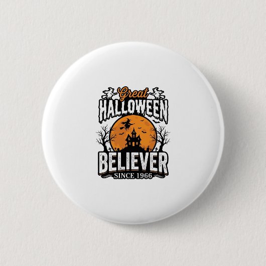 Oude Halloween-gelover sinds 1966 Grafisch_1 Ronde Button 5,7 Cm (Voorkant)