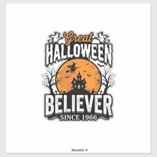 Oude Halloween-gelover sinds 1966 Grafisch_1 Sticker