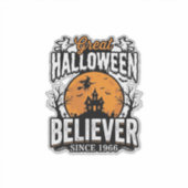 Oude Halloween-gelover sinds 1966 Grafisch_1 Sticker (Voorkant)