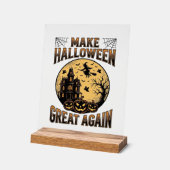 Oude Halloween Geweldig Weer Spokenhuis Ontwerp Acryl Bord (Hoek)