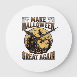 Oude Halloween Geweldig Weer Spokenhuis Ontwerp Grote Klok