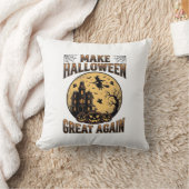 Oude Halloween Geweldig Weer Spokenhuis Ontwerp Kussen (Deken)