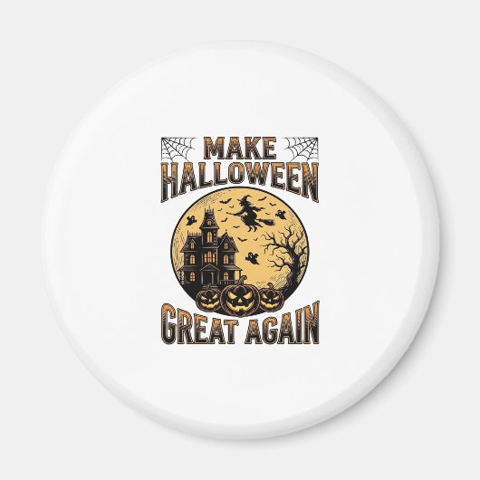 Oude Halloween Geweldig Weer Spokenhuis Ontwerp Magneet (Voorkant)