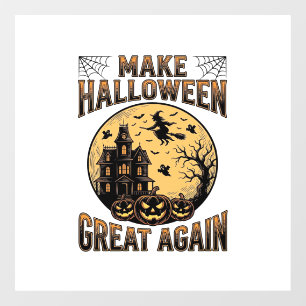 Oude Halloween Geweldig Weer Spokenhuis Ontwerp Raamsticker