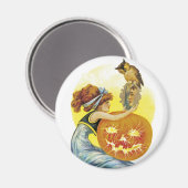 Oude Halloween glamour Magneet (Voorkant / Achterkant)