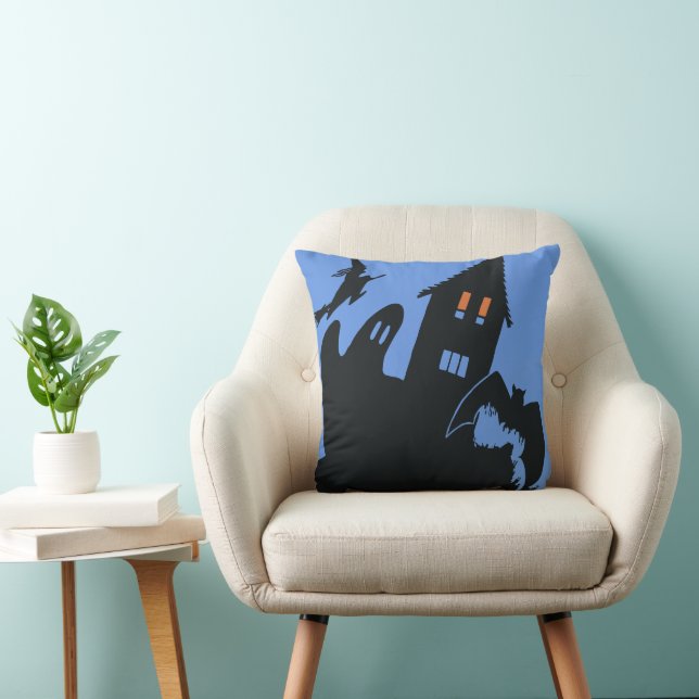 Oude Halloween, Griezeld Huis en Heks Kussen (Stoel)