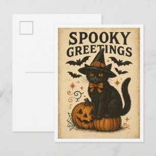 Oude Halloween Griezelen Groeten Briefkaart