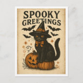 Oude Halloween Griezelen Groeten Briefkaart (Voorkant)