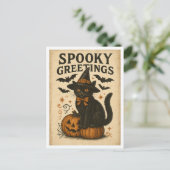 Oude Halloween Griezelen Groeten Briefkaart (Staand voorkant)