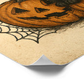 Oude Halloween Griezelen Groeten Poster (Hoek)