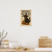 Oude Halloween Griezelen Groeten Poster (Keuken)