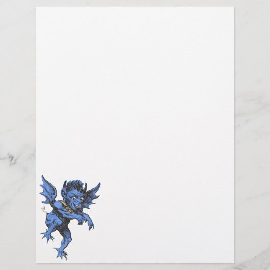 Oude Halloween, griezelige boze Gargoyle Demon Flyer (Voorkant)