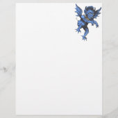 Oude Halloween, griezelige boze Gargoyle Demon Flyer (Achterkant)