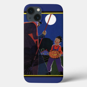 Oude Halloween, griezelige heks met jongen iPhone 13 Hoesje