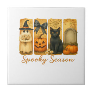 Oude Halloween griezelige seizoen, cute spookachti Tegeltje