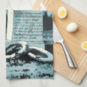 Oude Halloween, Griezelijk Kerkhof met Graven Theedoek (Quarter Fold)