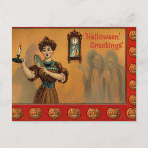 Oude Halloween Groetansichtkaart, Spookachtige App Briefkaart