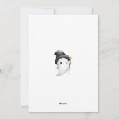 Oude Halloween Heks en Grote Maan  Feestdagenkaart (Achterkant)