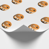 Oude Halloween Heks Maan Kerkhof Vector Ontwerp Cadeaupapier (Hoek)