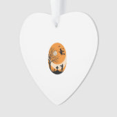 Oude Halloween Heks Maan Kerkhof Vector Ontwerp Ornament (voorkant)