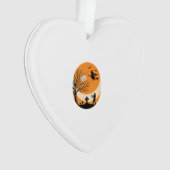 Oude Halloween Heks Maan Kerkhof Vector Ontwerp Ornament (voorkant)