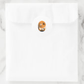 Oude Halloween Heks Maan Kerkhof Vector Ontwerp Ronde Sticker (Tas)