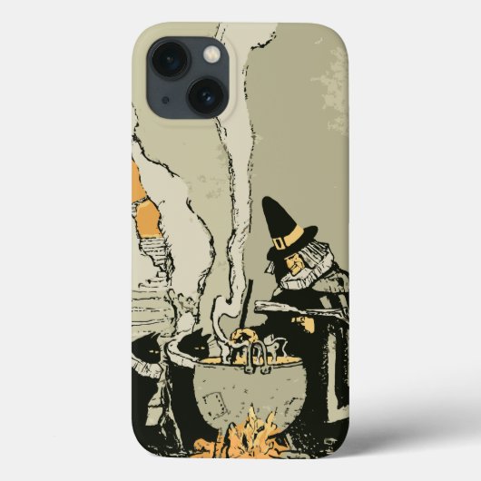 Oude Halloween, Heks met Ketel en Katten Case-Mate iPhone Case (Achterkant)