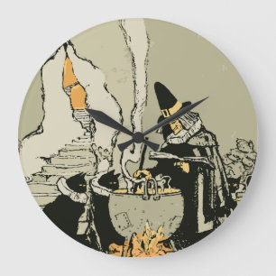 Oude Halloween, Heks met Ketel en Katten Grote Klok