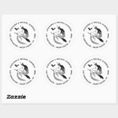Oude Halloween heks retouradres Ronde Sticker (Vel)